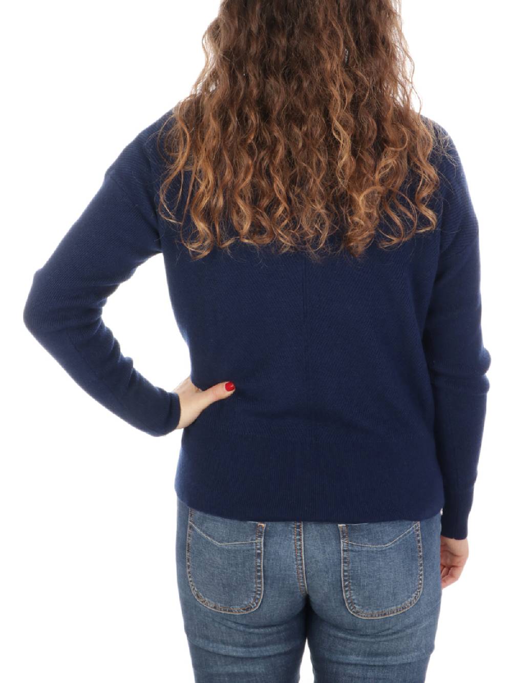 QUILISIA Maglia Donna A Coste In Lana E Cashmere