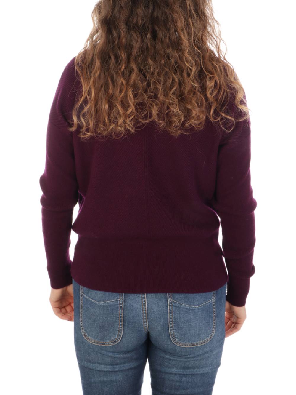 QUILISIA Maglia Donna A Coste In Lana E Cashmere