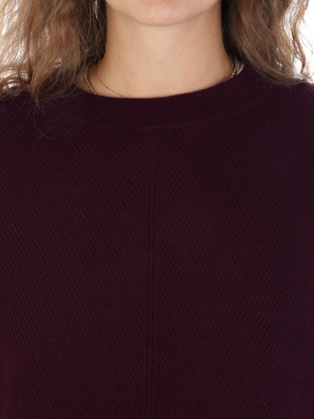 QUILISIA Maglia Donna A Coste In Lana E Cashmere