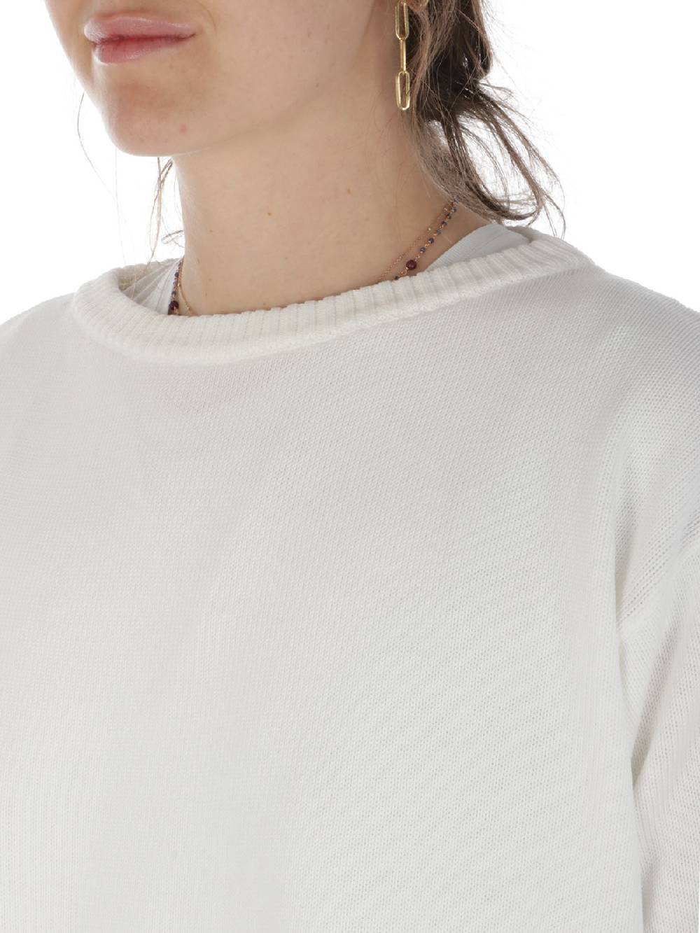ROSSOPURO Maglia Donna Over In Cotone