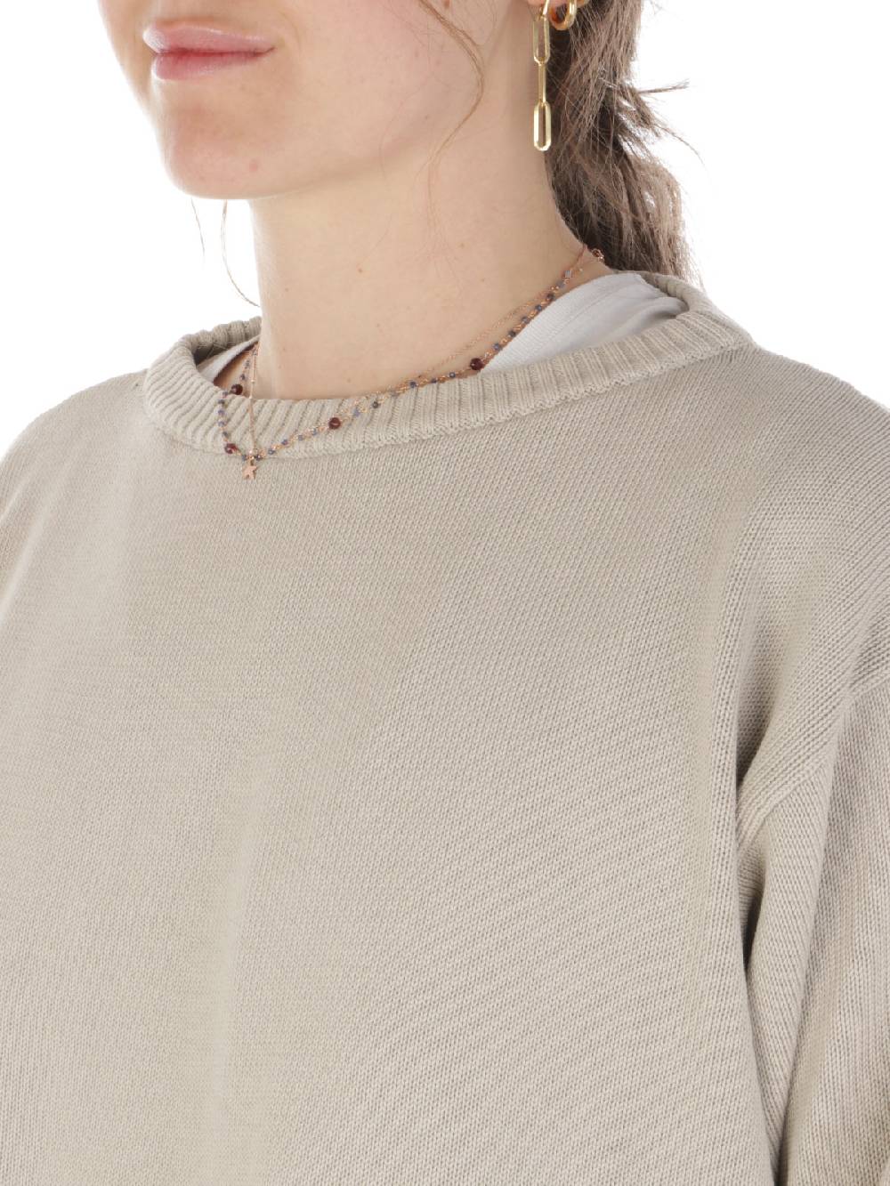 ROSSOPURO Maglia Donna Over In Cotone