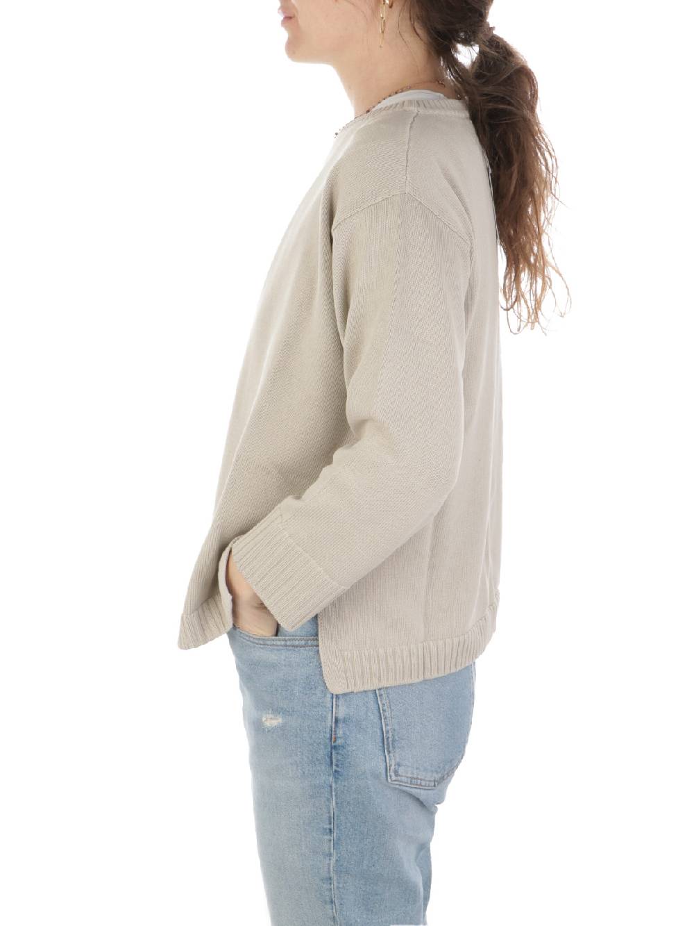 ROSSOPURO Maglia Donna Over In Cotone