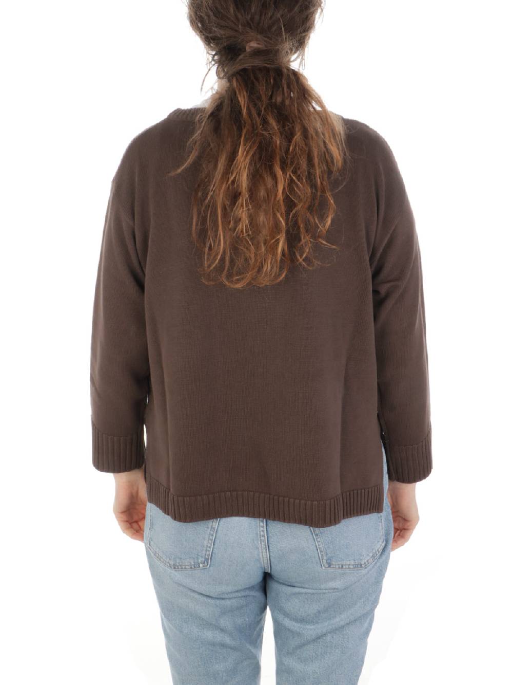 ROSSOPURO Maglia Donna Over In Cotone