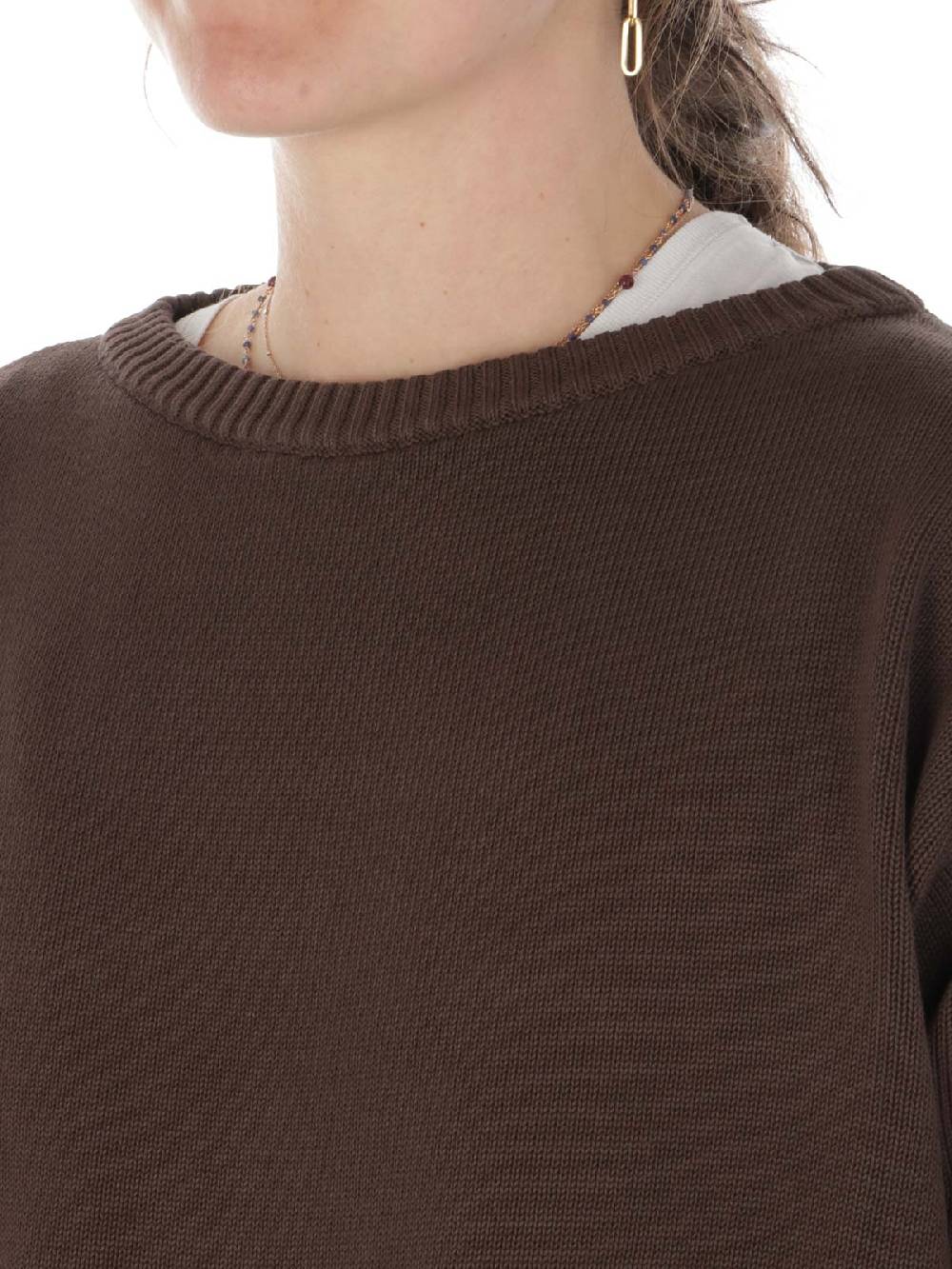 ROSSOPURO Maglia Donna Over In Cotone