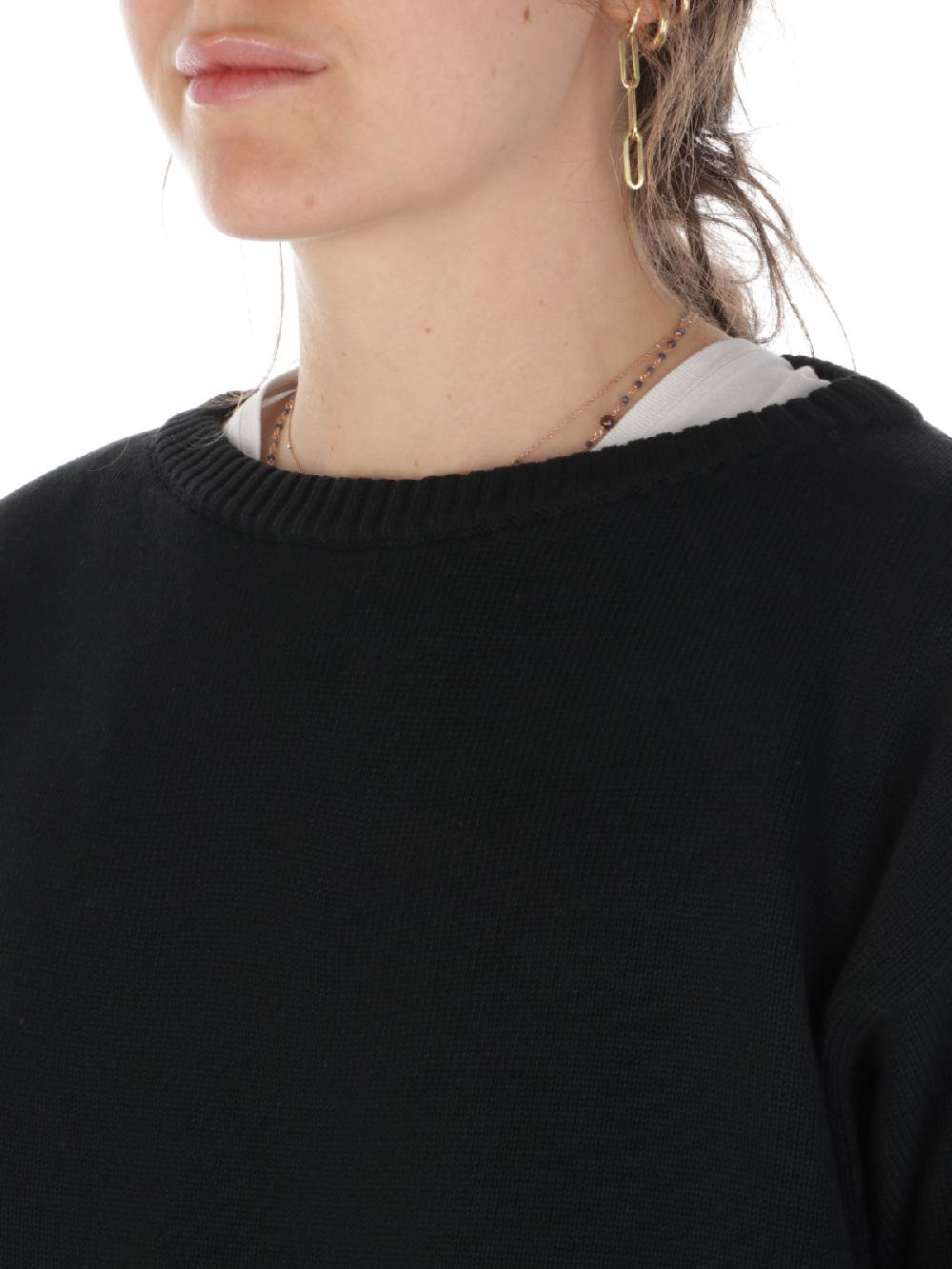 ROSSOPURO Maglia Donna Over In Cotone