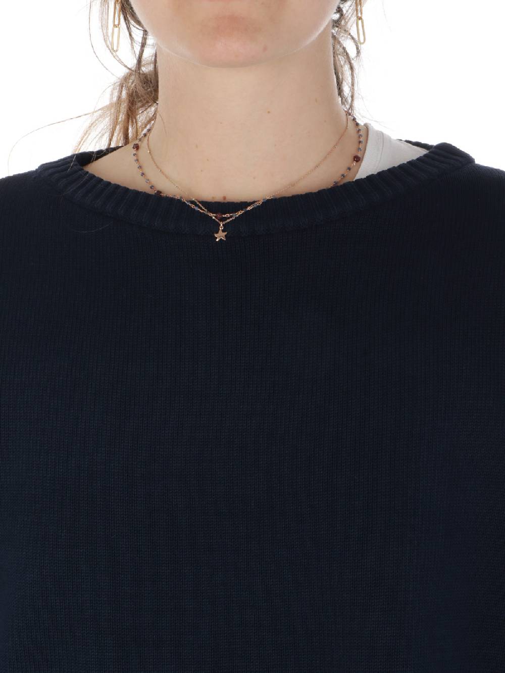 ROSSOPURO Maglia Donna Over In Cotone