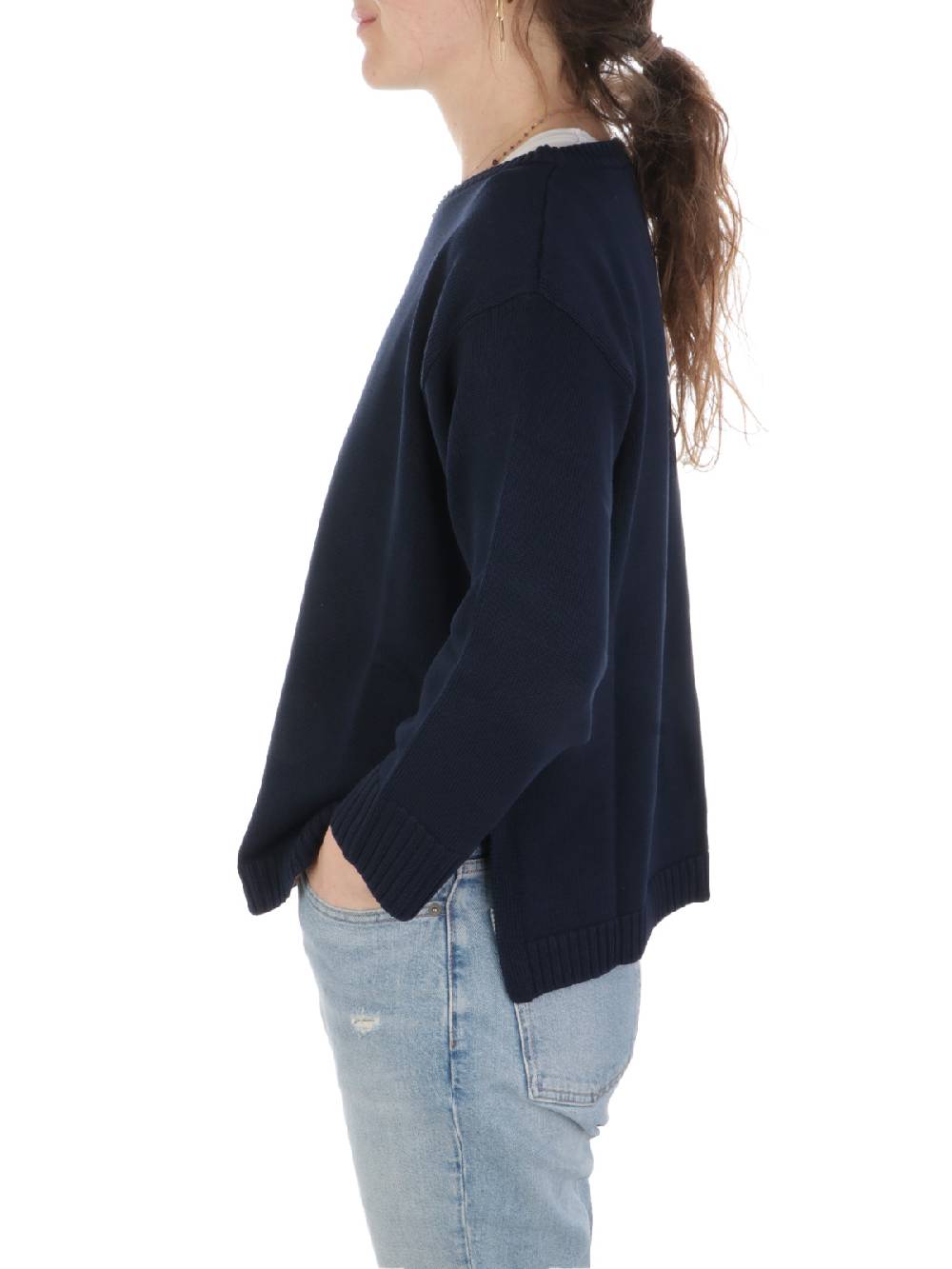 ROSSOPURO Maglia Donna Over In Cotone