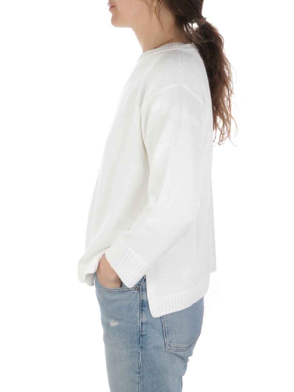 ROSSOPURO Maglia Donna Over In Cotone