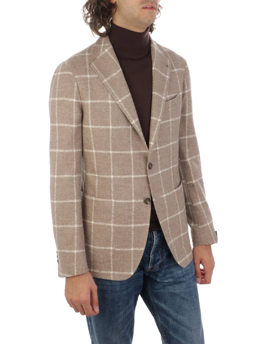 TAGLIATORE Giacca Uomo in Lana e Cashmere a Quadri