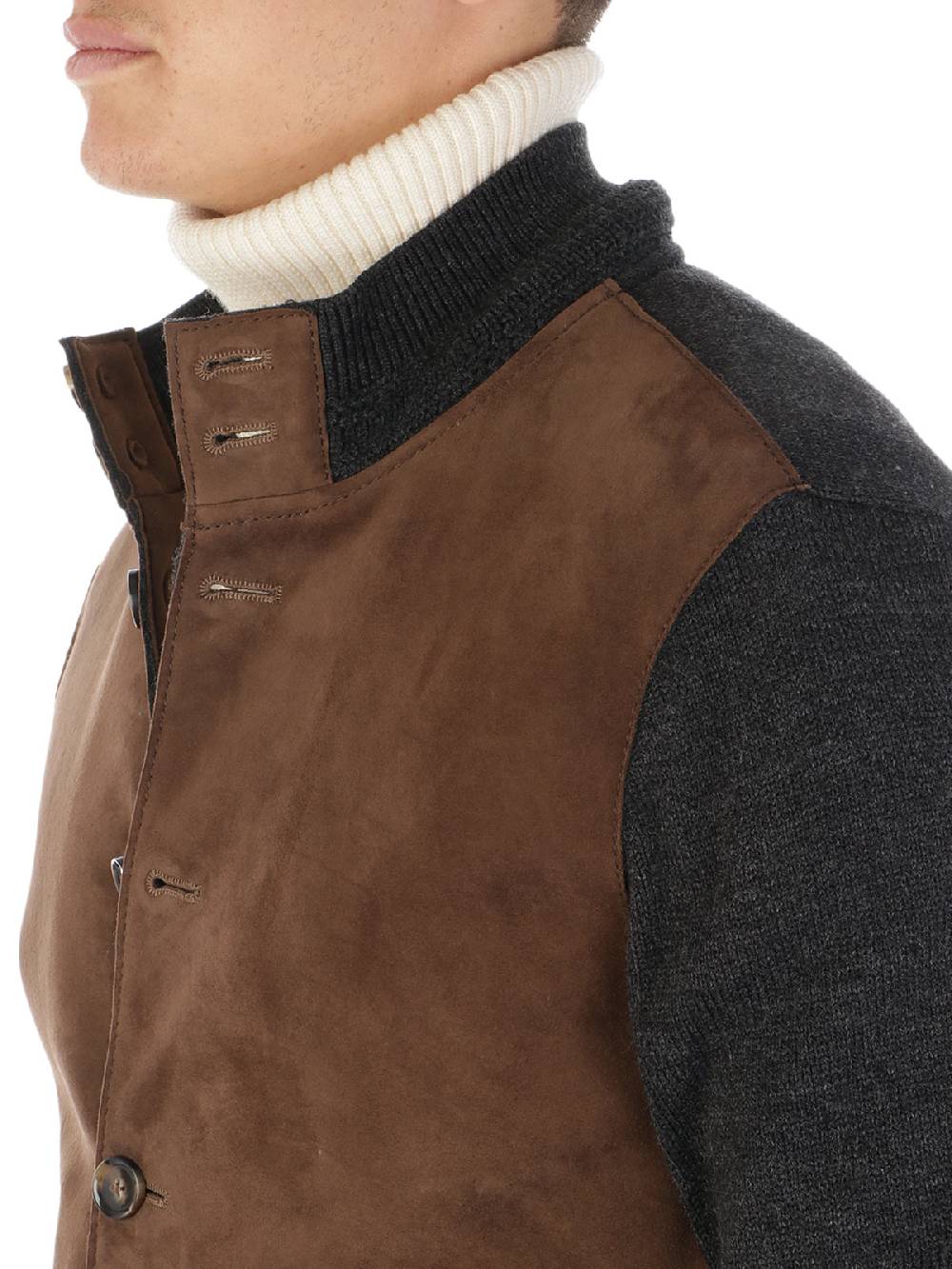 THE JACK LEATHERS Giacca In Suede Uomo Wedge