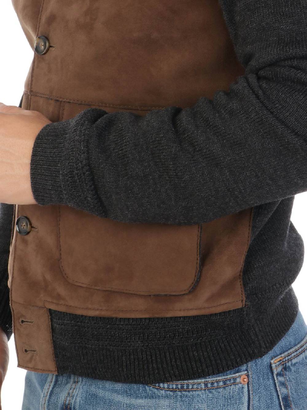 THE JACK LEATHERS Giacca In Suede Uomo Wedge