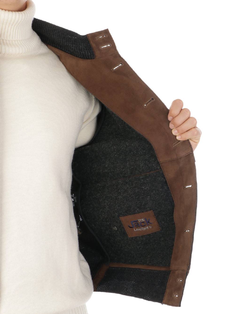 THE JACK LEATHERS Giacca In Suede Uomo Wedge