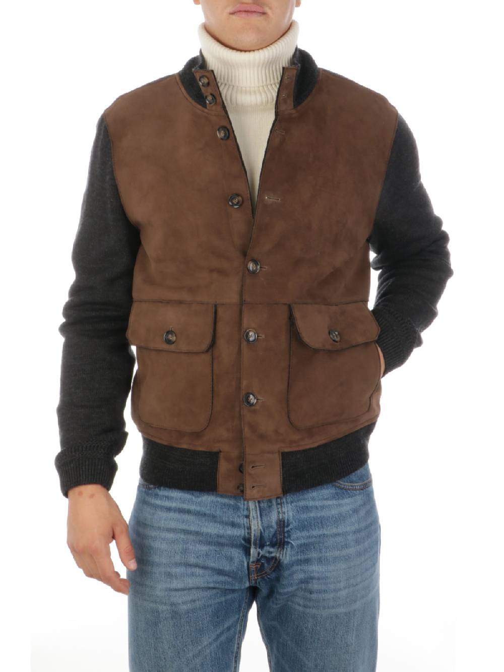 THE JACK LEATHERS Giacca in Suede Uomo Wedge