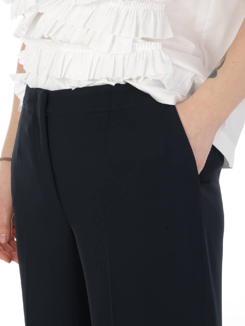 VIA MASINI 80 Pantaloni A Palazzo Donna Stretch