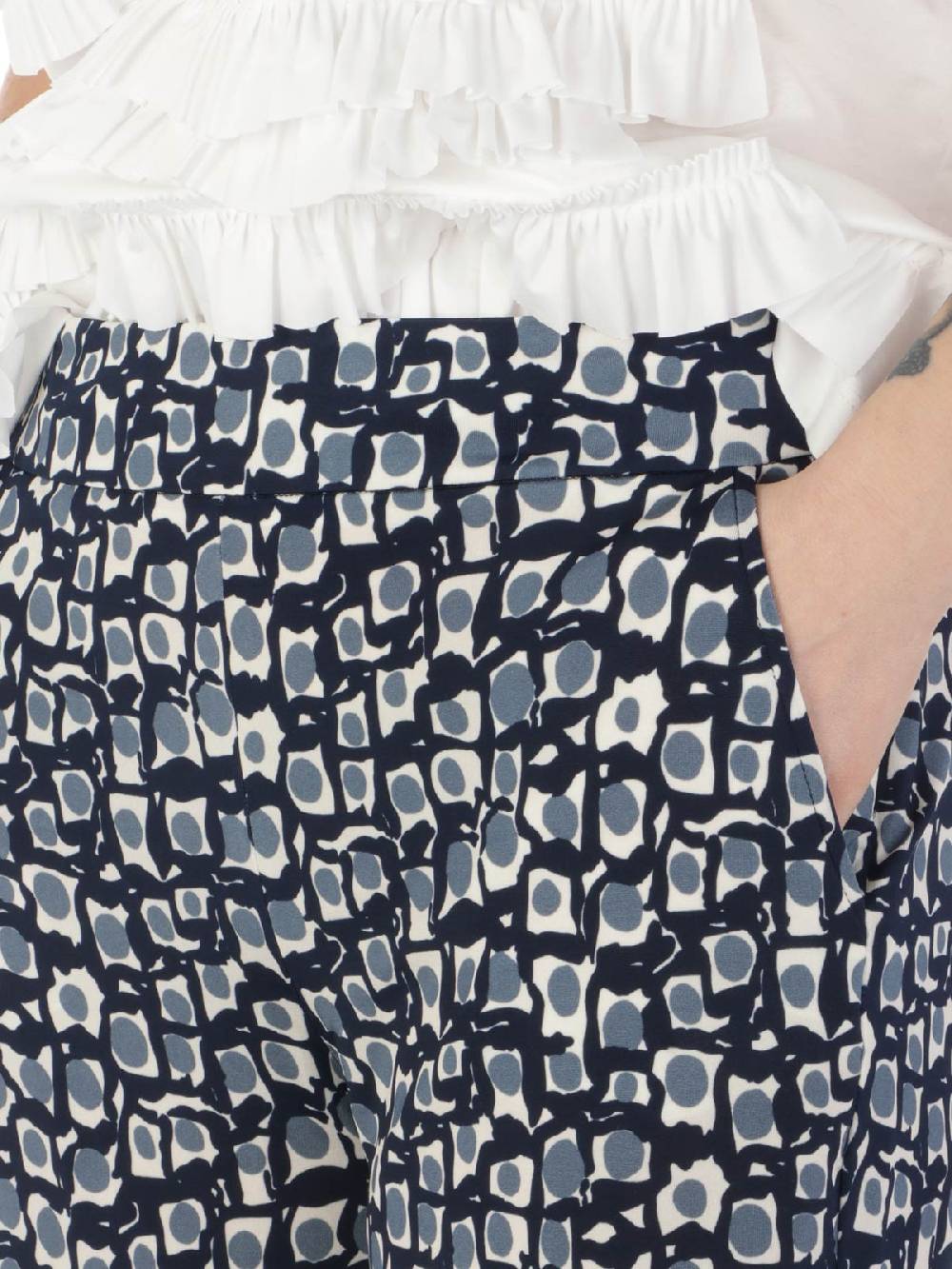 VIA MASINI 80 Pantaloni Donna Fanstasia In Viscosa