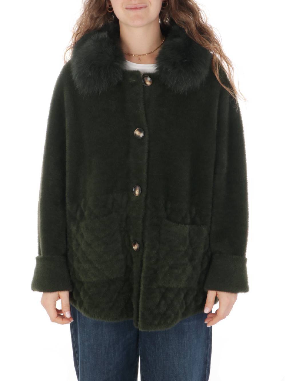 VLAB Giaccone Donna Tina In Ecopelliccia