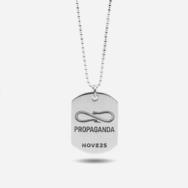 Propaganda Collana con Ciondolo Piastra Militare Propaganda W/ Nove25 In Argento
