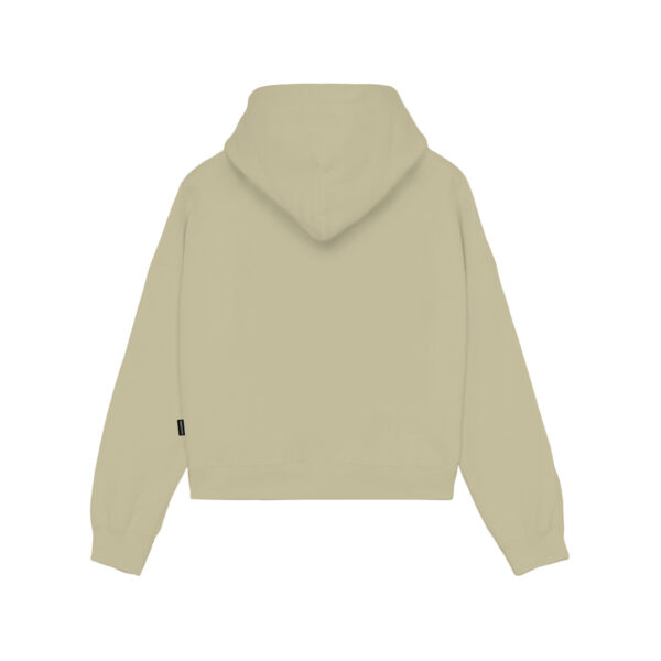 Propaganda Logo Embrodery Woman Crop Top Hoodie – Gravel