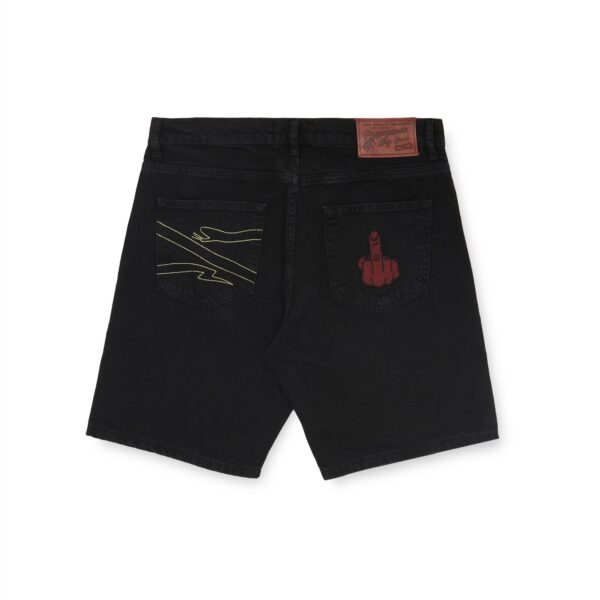 Propaganda Denim Baseball Shorts – Black