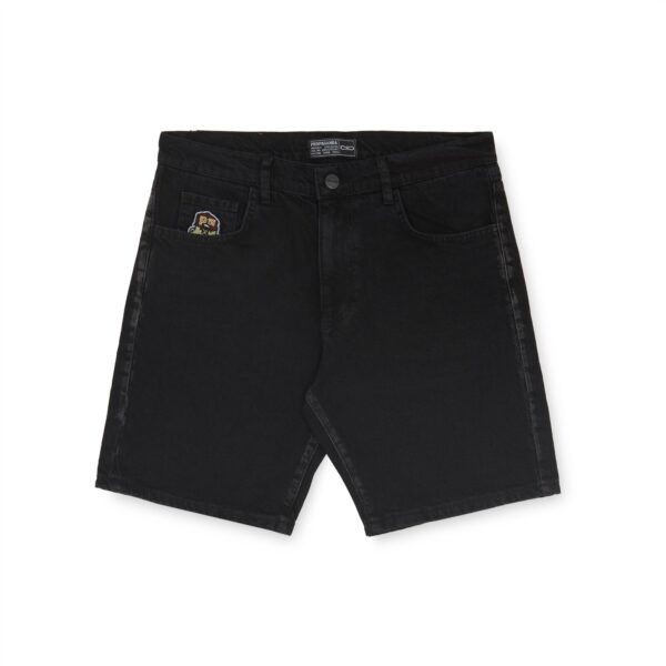 Propaganda Denim Baseball Shorts – Black