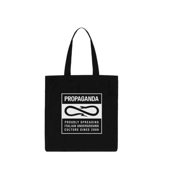 Propaganda Label Tote Bag – Black/White