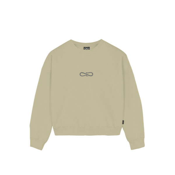 Propaganda Logo Embrodery Woman Crewneck – Gravel