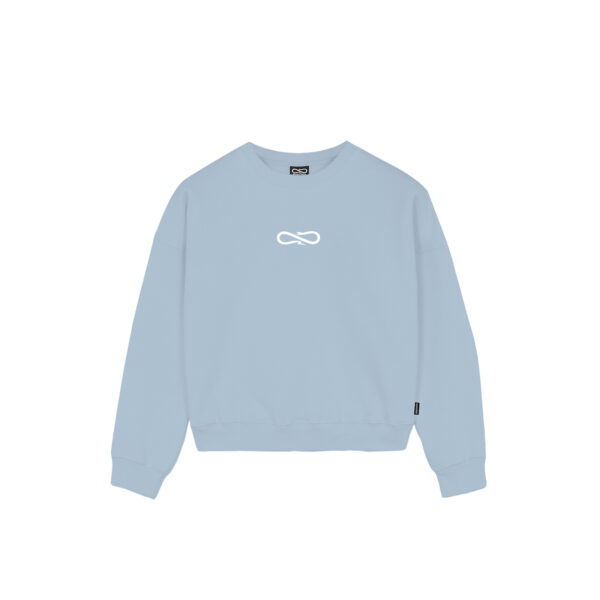 Propaganda Logo Embrodery Woman Crewneck – Sky