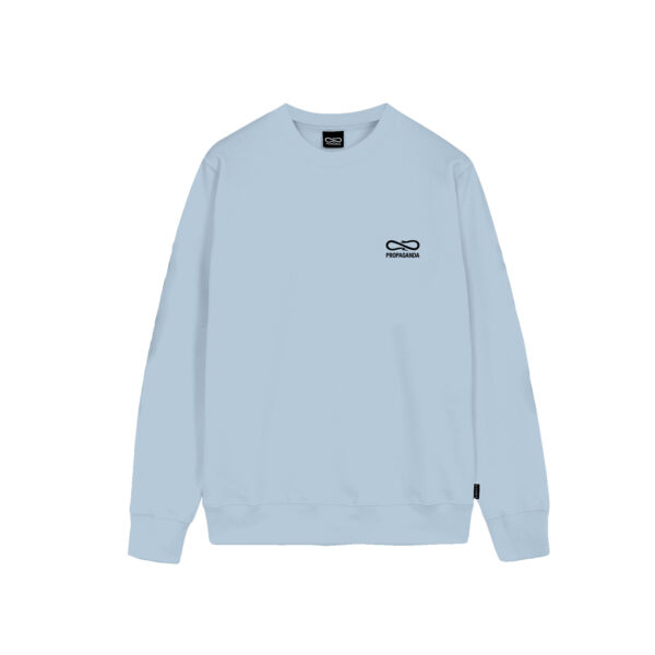 Propaganda Logo Embroidery Crewneck – Sky