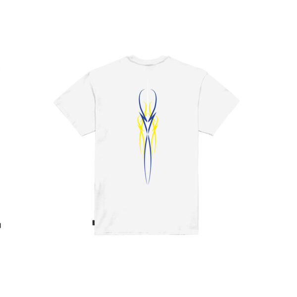 Propaganda Logo Pin Stripe Tee – White