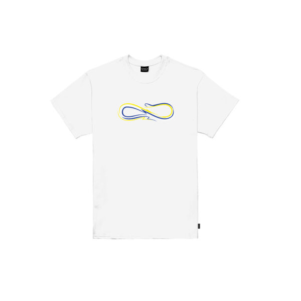 Propaganda Logo Pin Stripe Tee – White