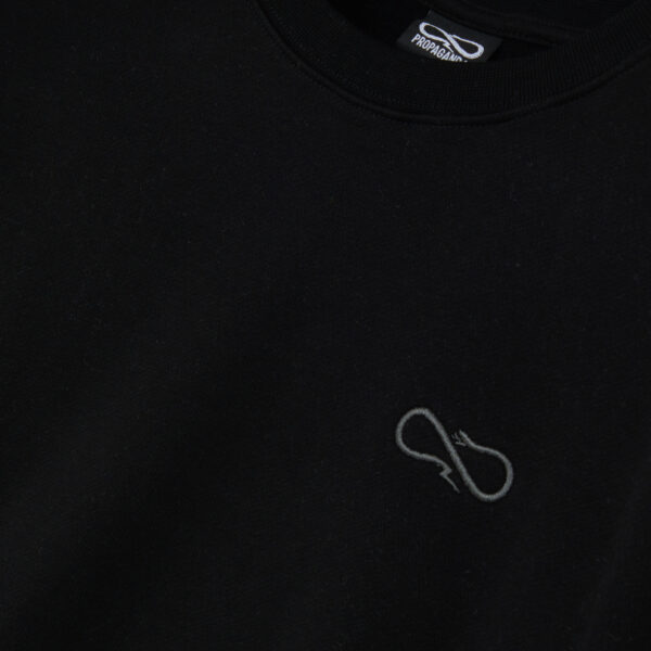 Propaganda Logo Woman Crewneck – Black