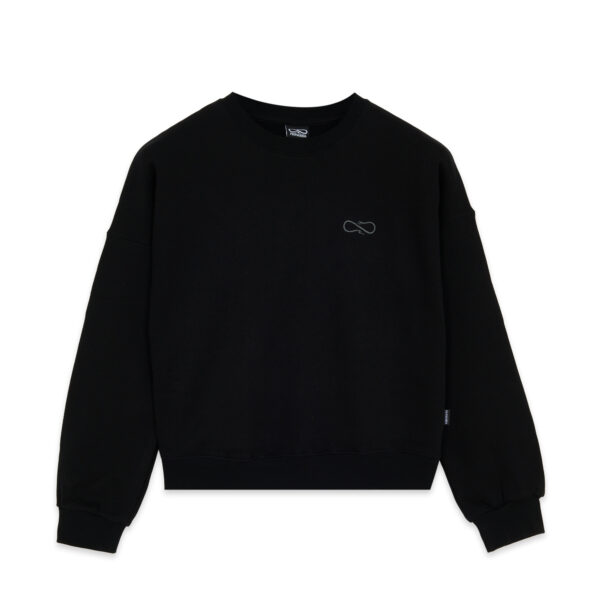 Propaganda Logo Woman Crewneck – Black