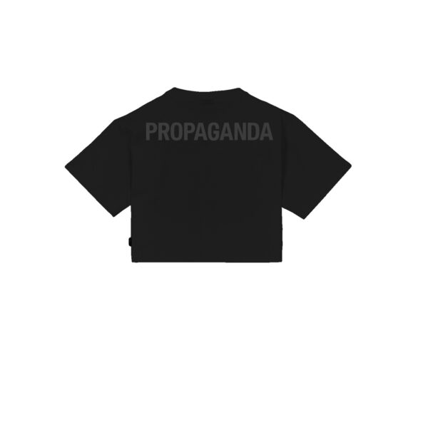 Propaganda Logo Woman Crop Top Tee – Black