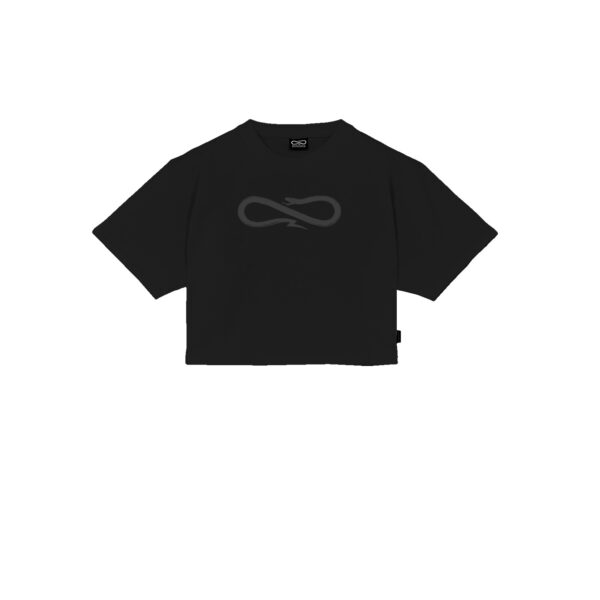 Propaganda Logo Woman Crop Top Tee – Black