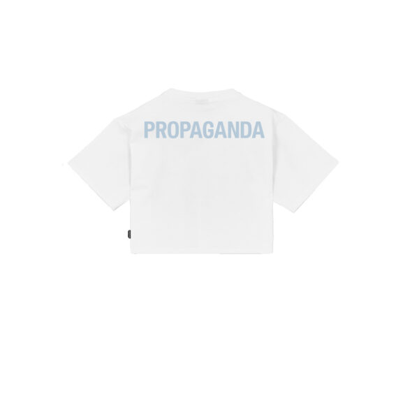 Propaganda Logo Woman Crop Top Tee – White