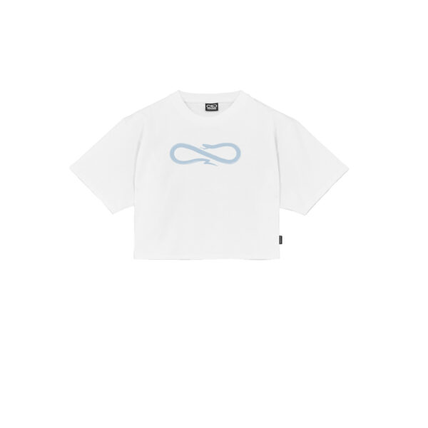 Propaganda Logo Woman Crop Top Tee – White