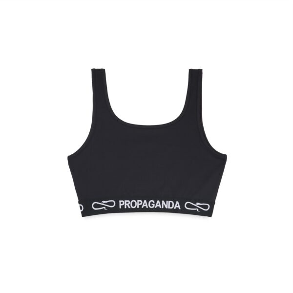 Propaganda Logo Woman Crop Top Vest – Black