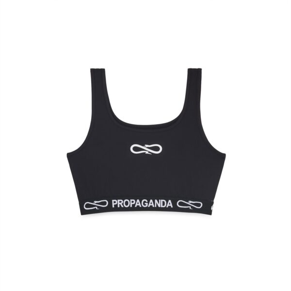 Propaganda Logo Woman Crop Top Vest – Black