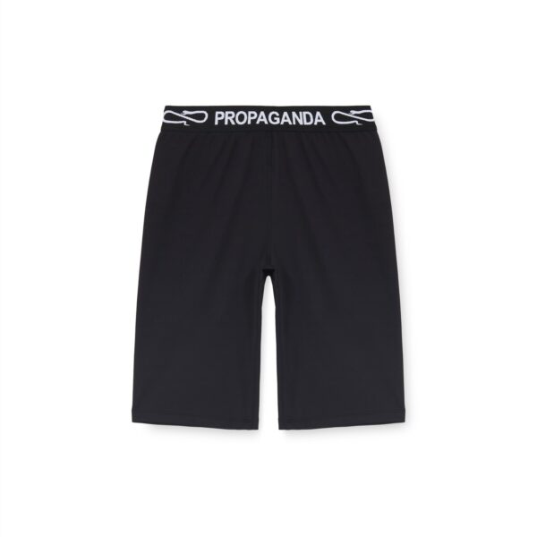 Propaganda Logo Woman Leggings Short – Black