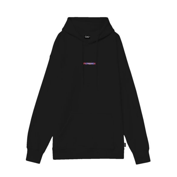 Propaganda Ribs Gradient Hoodie – Black