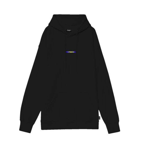 Propaganda Ribs Gradient Hoodie – Black