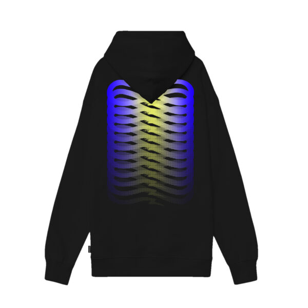 Propaganda Ribs Gradient Hoodie – Black