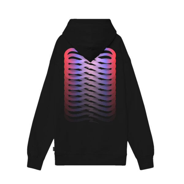 Propaganda Ribs Gradient Hoodie – Black