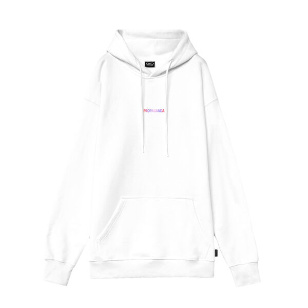 Propaganda Ribs Gradient Hoodie – White