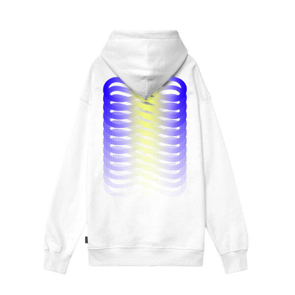 Propaganda Ribs Gradient Hoodie – White