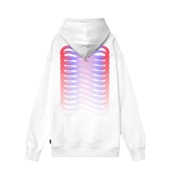 Propaganda Ribs Gradient Hoodie – White