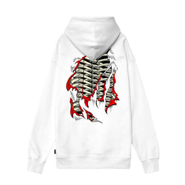Propaganda Ribs Scrub Hoodie – White