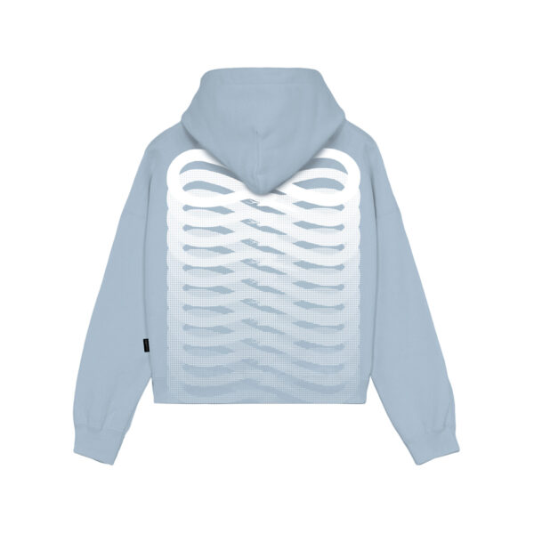 Propaganda Ribs Woman Crop Top Hoodie – Sky