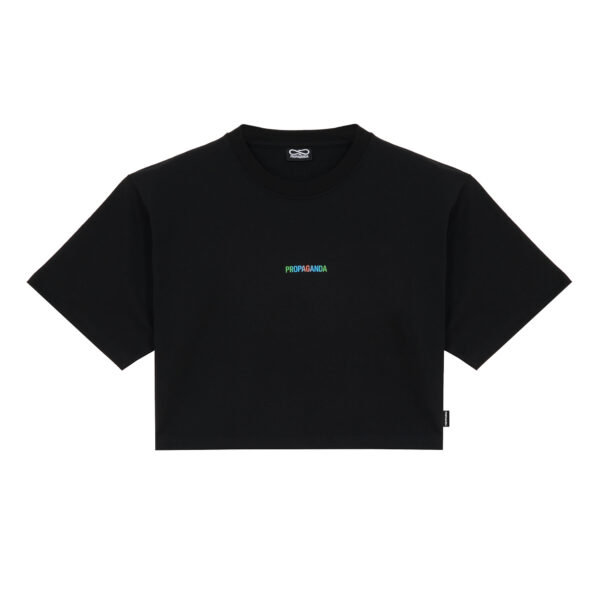 Propaganda Ribs Woman Crop Top Tee – Black