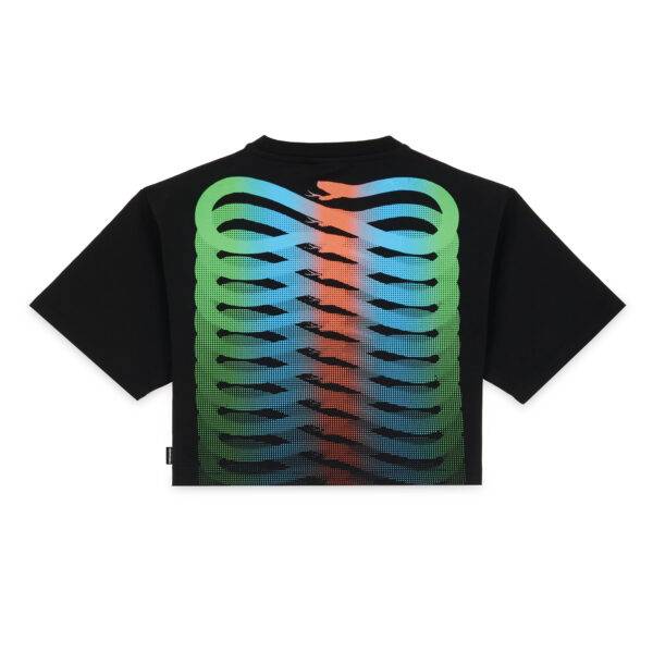 Propaganda Ribs Woman Crop Top Tee – Black